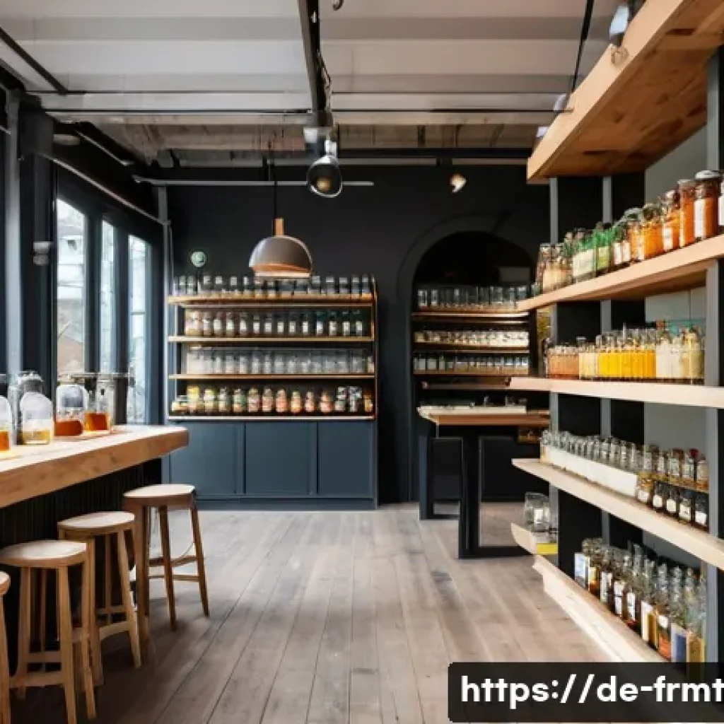 도시 발효실의 경쟁 분석 방법 - A modern urban fermentation laboratory located in a vibrant Berlin neighborhood known for its hipste...