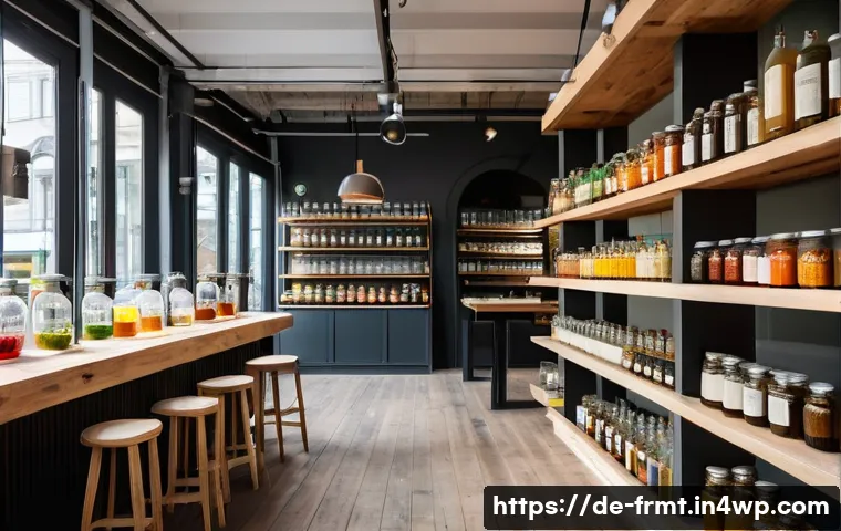 도시 발효실의 경쟁 분석 방법 - A modern urban fermentation laboratory located in a vibrant Berlin neighborhood known for its hipste...