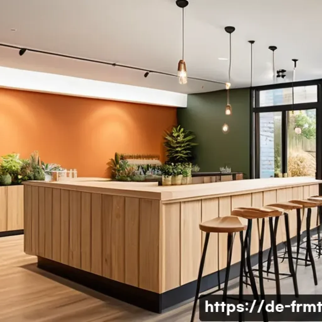 도시 발효실 운영의 인테리어 아이디어 - A warm and inviting urban fermentation tasting room featuring natural materials like solid oak wood ...