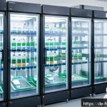 Home 18 도시 발효실에서의 품질 보증 방식 - A modern urban fermentation laboratory interior featuring advanced automated fermentation tanks with...