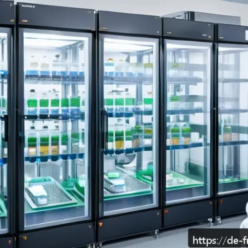 Home 30 도시 발효실에서의 품질 보증 방식 - A modern urban fermentation laboratory interior featuring advanced automated fermentation tanks with...