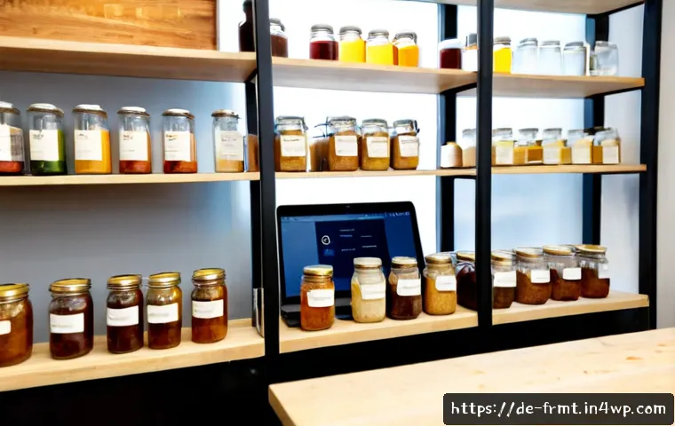 도시 발효실의 온라인 판매 전략 - Photorealistic urban fermentation studio in Berlin, a clean compact workspace with glass jars of sou...